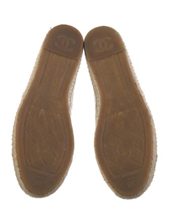 Chanel Interlocking CC Logo Patent Leather Espadrilles