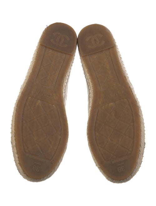 Chanel Interlocking CC Logo Patent Leather Espadrilles