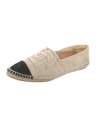 Chanel Interlocking CC Logo Canvas Espadrilles