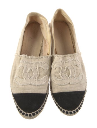 Chanel Interlocking CC Logo Canvas Espadrilles