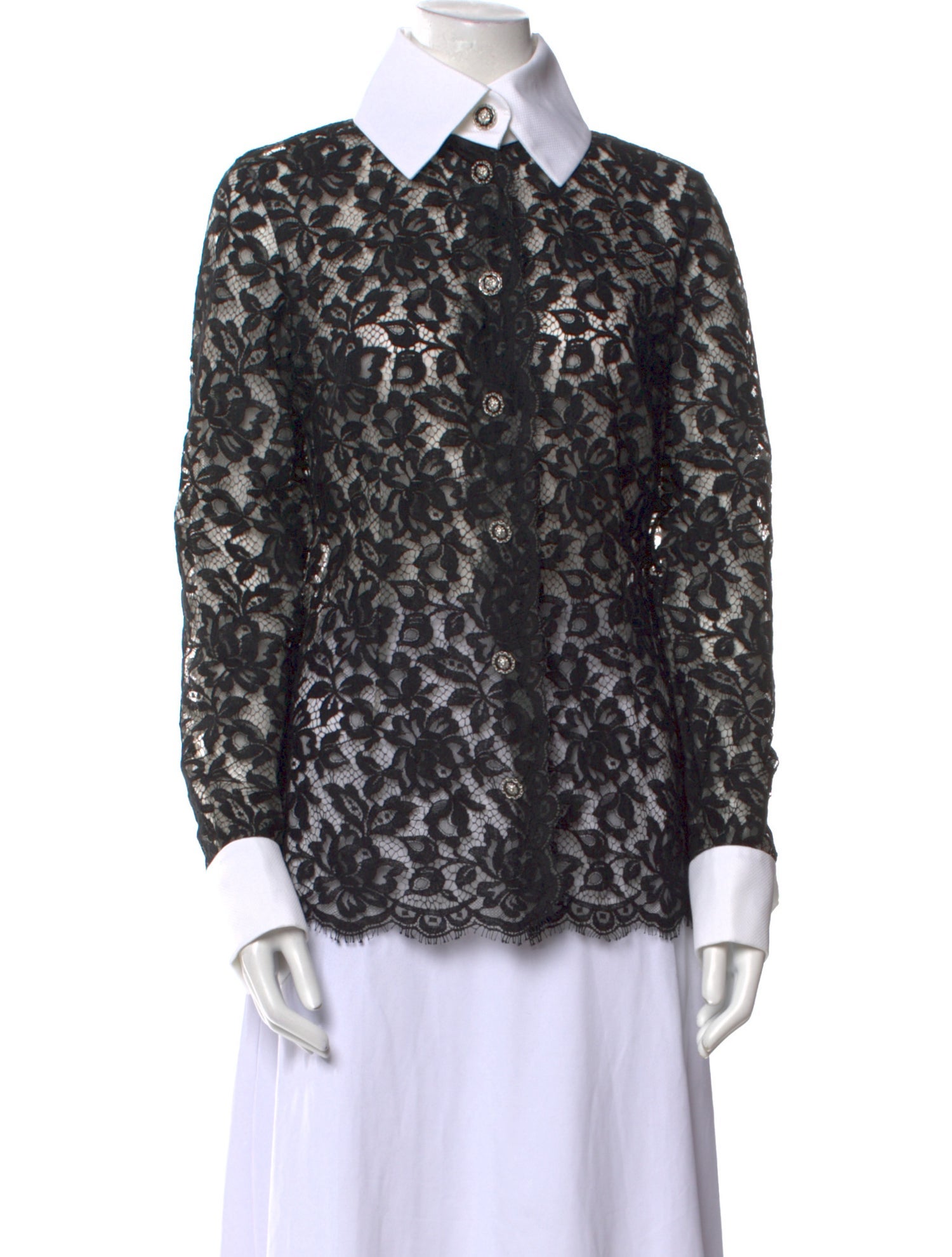 Chanel 2020 Printed Button-Up Top