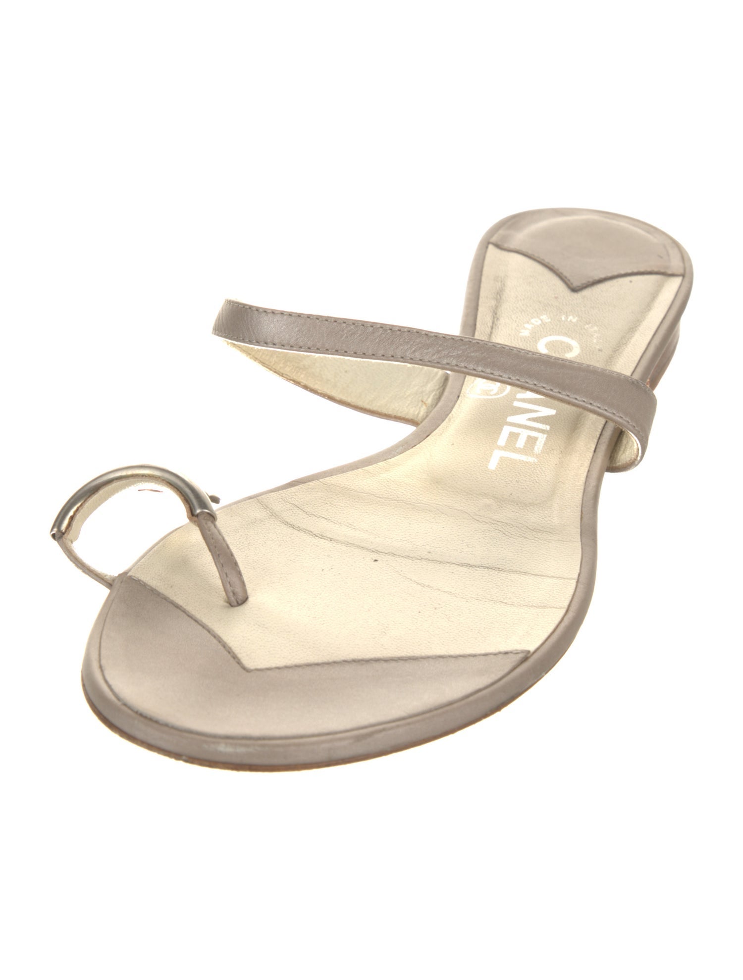 Chanel Vintage Interlocking CC Logo Slides