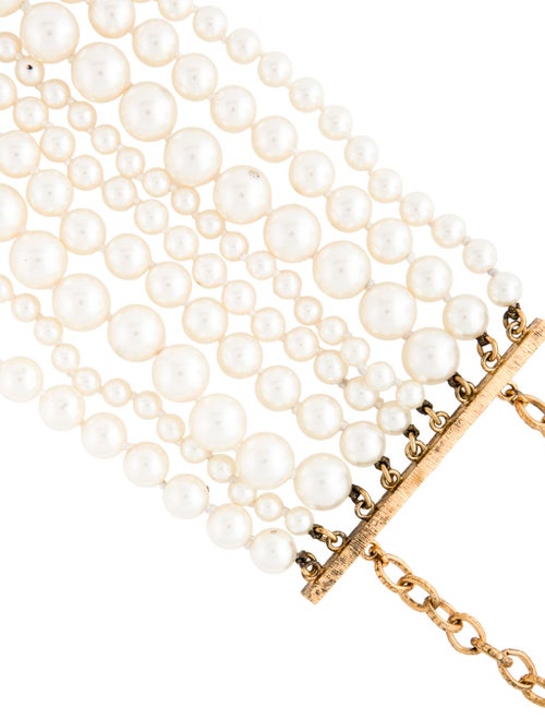 Chanel Faux Pearl Multistrand Bracelet