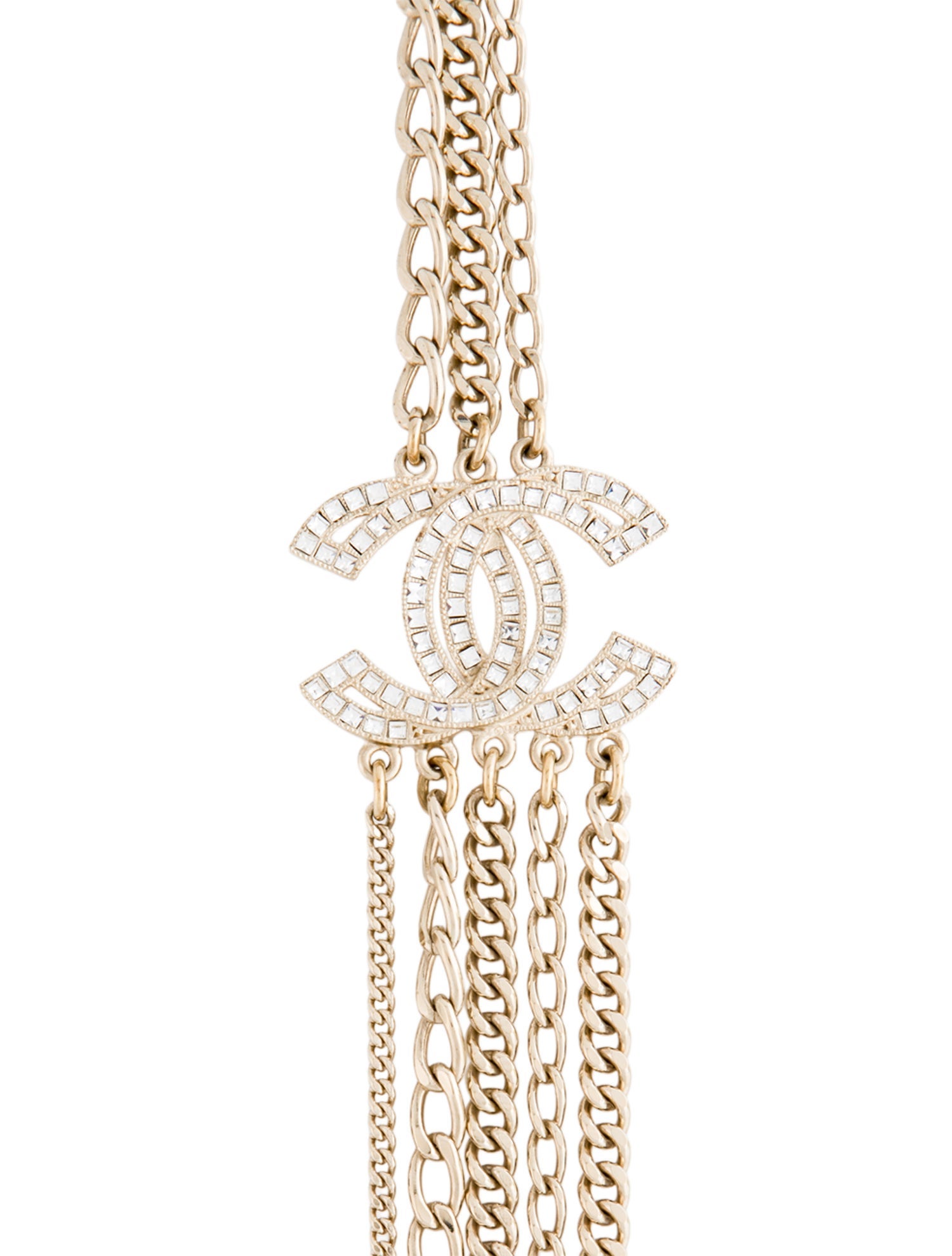 Chanel Strass CC Multistrand Necklace