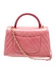 Chanel Lizard-Trimmed Small Chevron Coco Handle Bag
