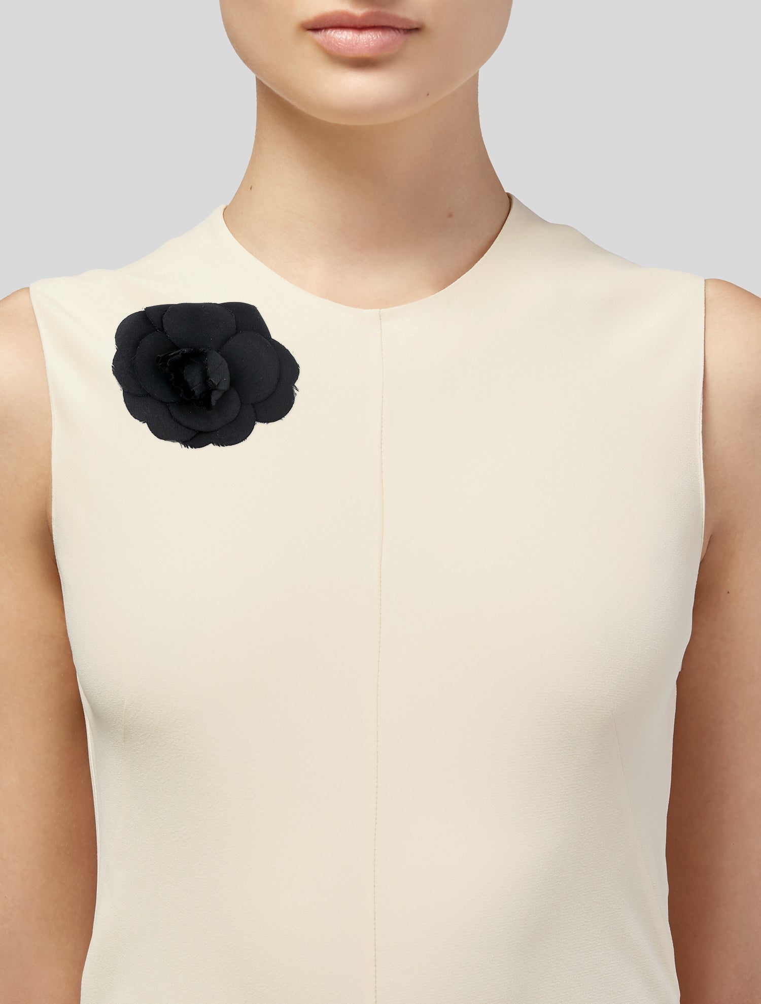 Chanel Vintage Fabric Camellia Brooch