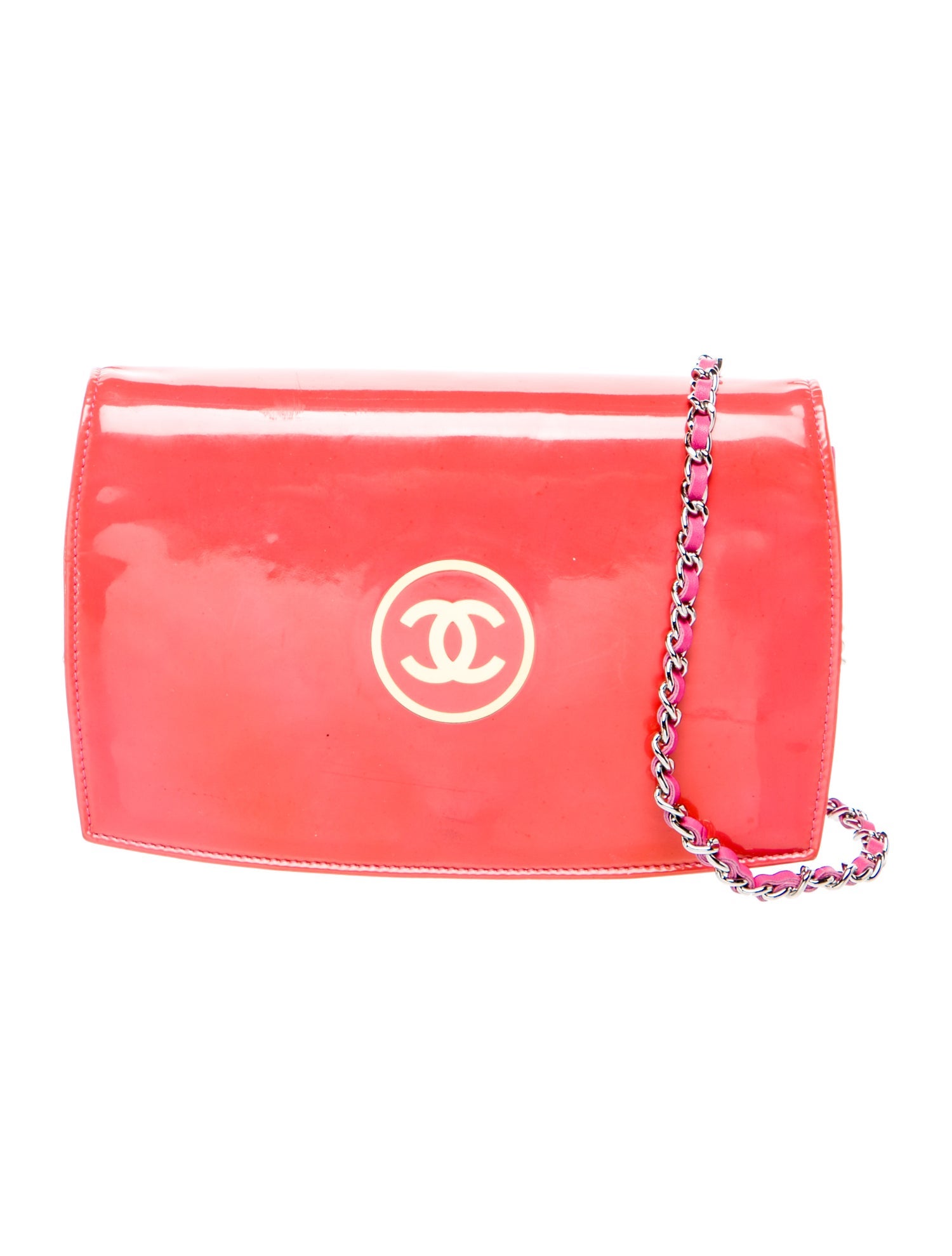 Chanel Patent CC Wallet on Chain