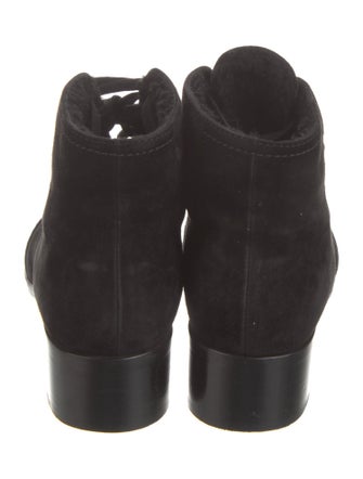 Chanel 2018 Interlocking CC Logo Lace-Up Boots