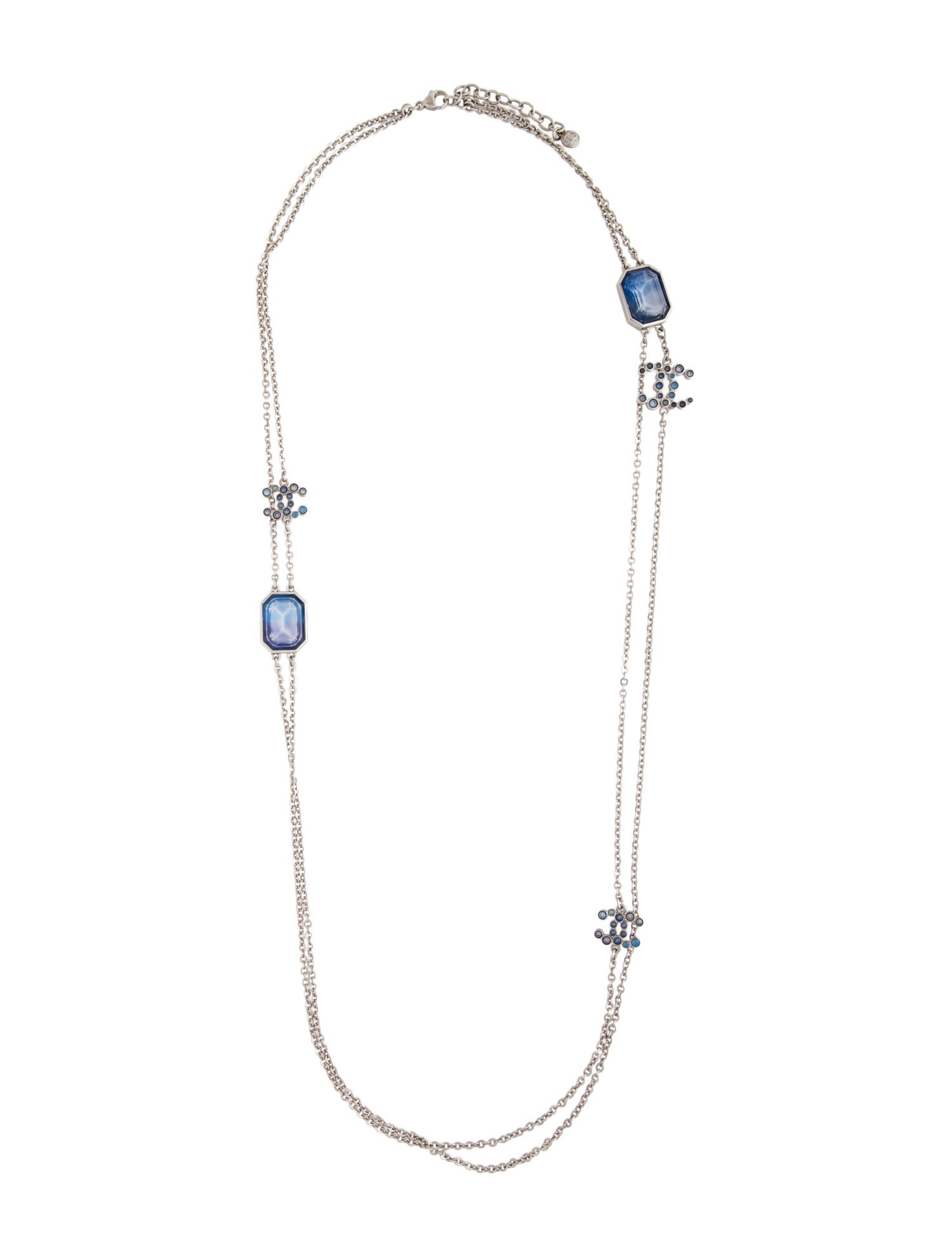 Chanel Resin CC Double Strand Necklace