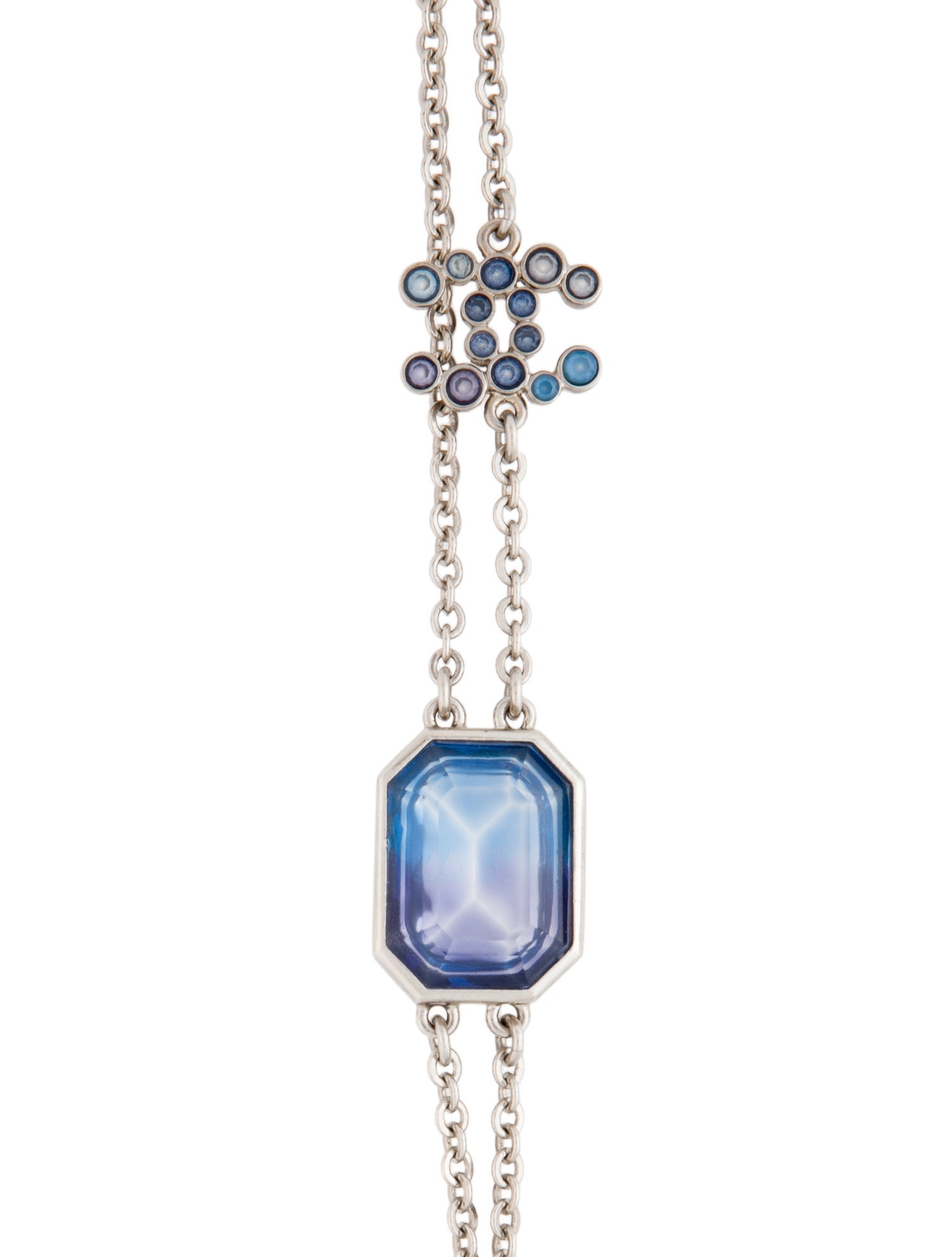 Chanel Resin CC Double Strand Necklace