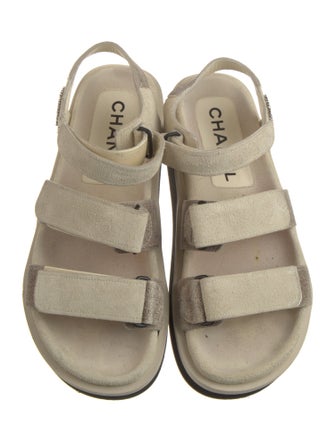 Chanel 2022 Interlocking CC Logo Sandals