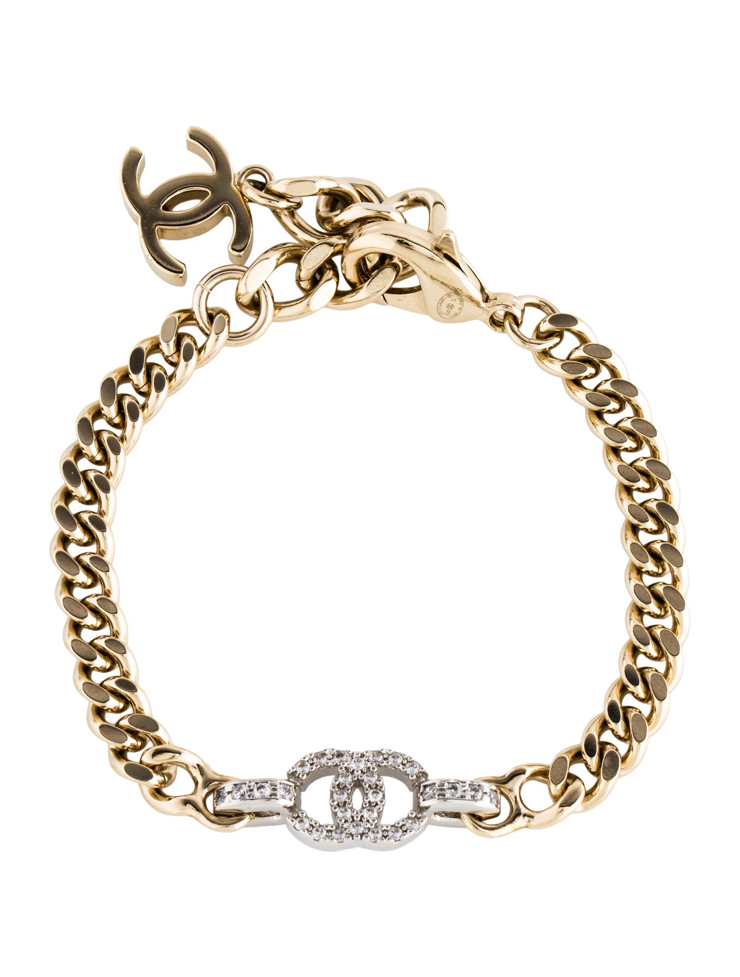 Chanel Strass CC Link Bracelet