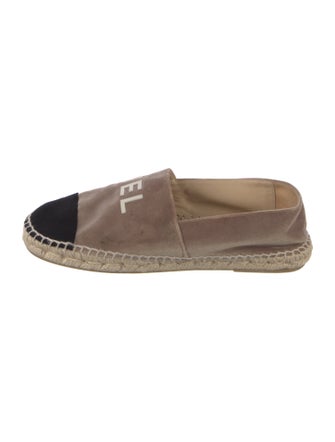 Chanel Velvet Colorblock Pattern Espadrilles