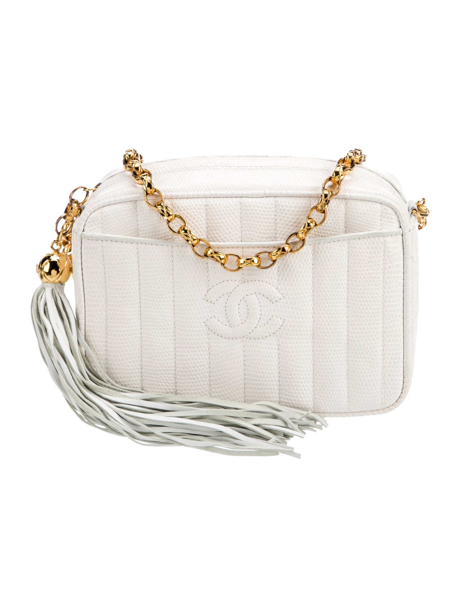 Chanel Mini Lizard Tassel Camera Bag