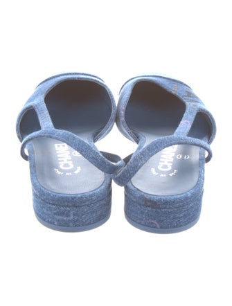 Chanel 2022 Interlocking CC Logo Slingback Flats