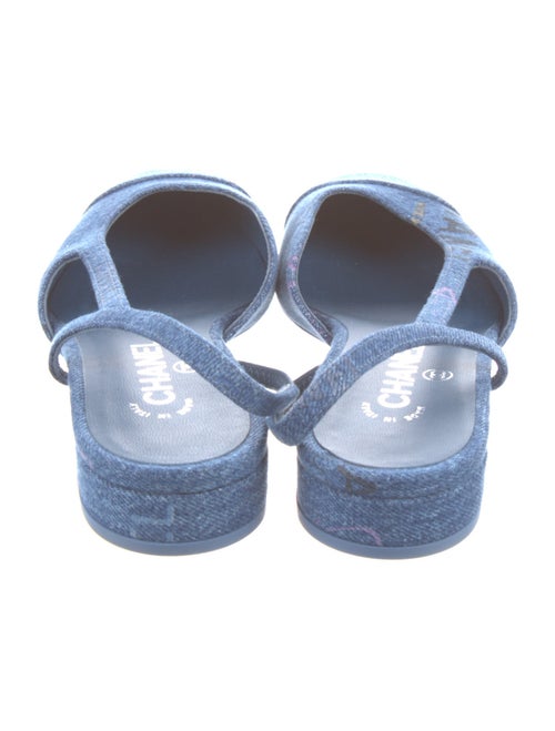 Chanel 2022 Interlocking CC Logo Slingback Flats