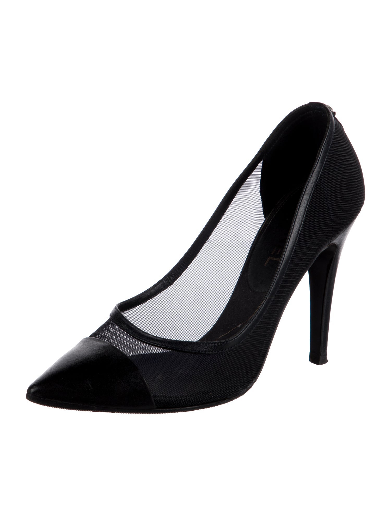 Chanel Interlocking CC Logo Mesh Pumps