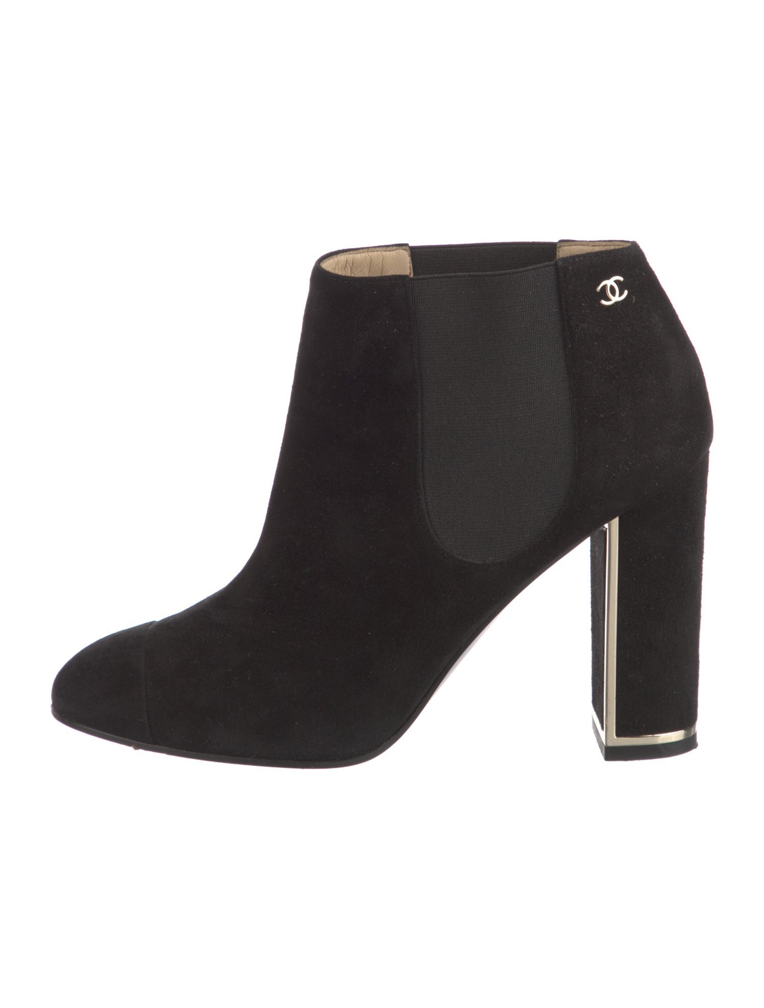 Chanel Chelsea Interlocking CC Logo Chelsea Boots