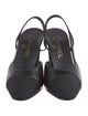 Chanel Interlocking CC Logo Leather Slingback Pumps