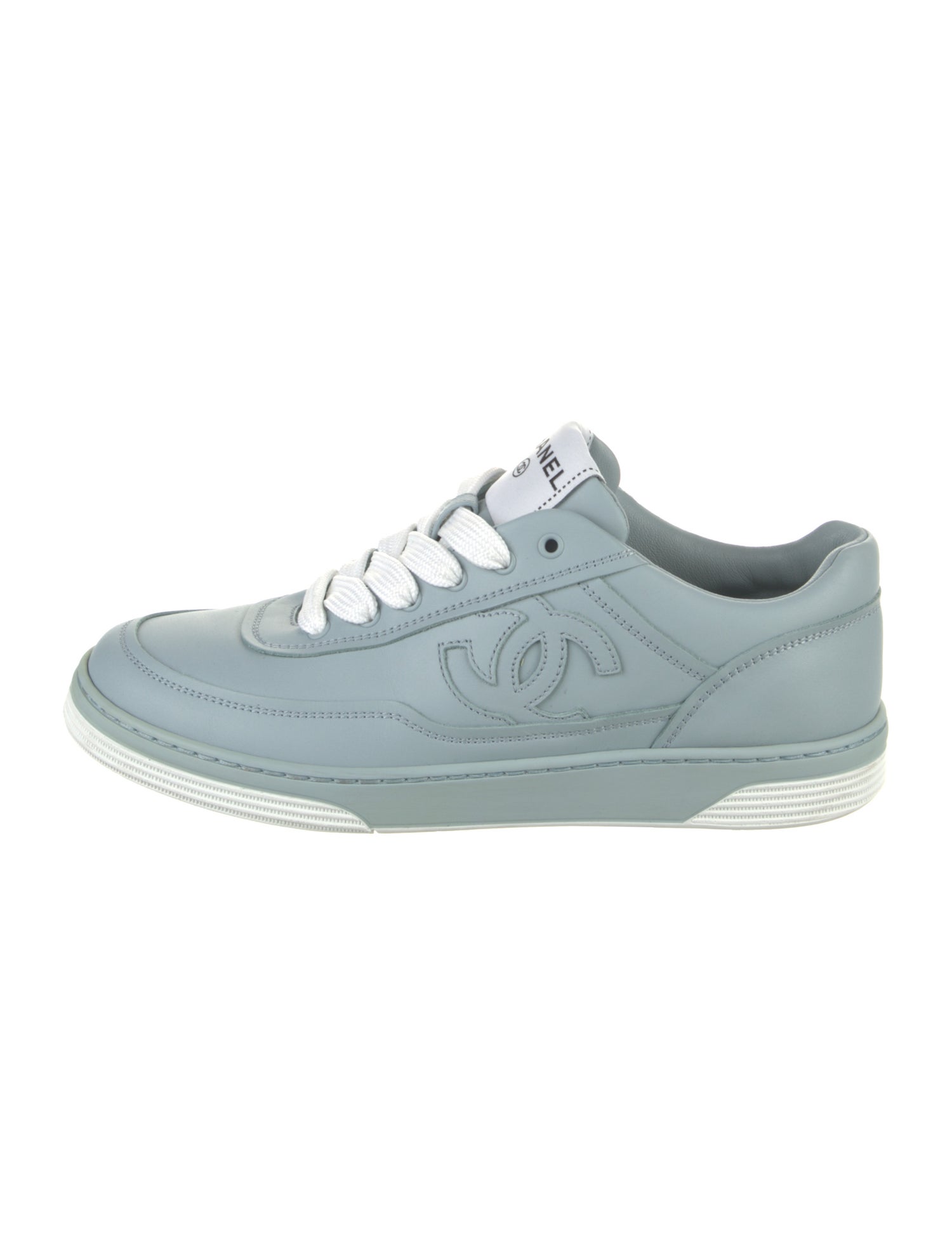 Chanel Interlocking CC Logo Leather Sneakers