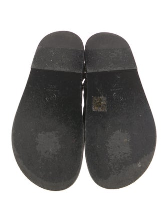 Chanel Interlocking CC Logo Bow Accents Slides