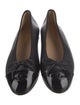 Chanel Interlocking CC Logo Leather Ballet Flats