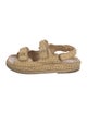 Chanel Interlocking CC Logo Raffia Espadrilles