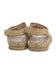 Chanel Interlocking CC Logo Raffia Espadrilles