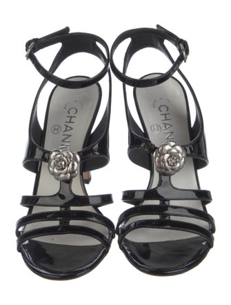 Chanel 2015 Interlocking CC Logo Slingback Sandals