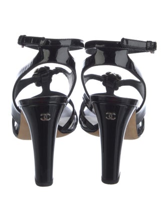 Chanel 2015 Interlocking CC Logo Slingback Sandals