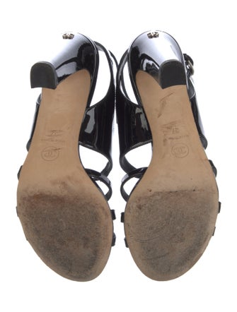 Chanel 2015 Interlocking CC Logo Slingback Sandals