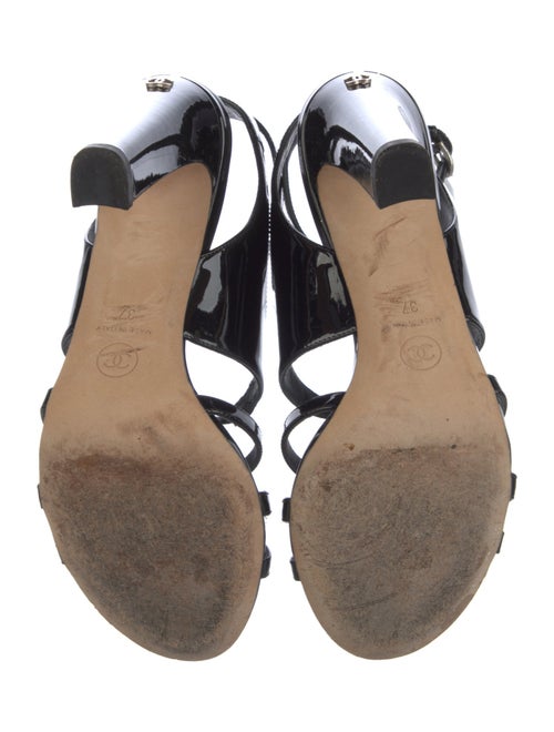 Chanel 2015 Interlocking CC Logo Slingback Sandals