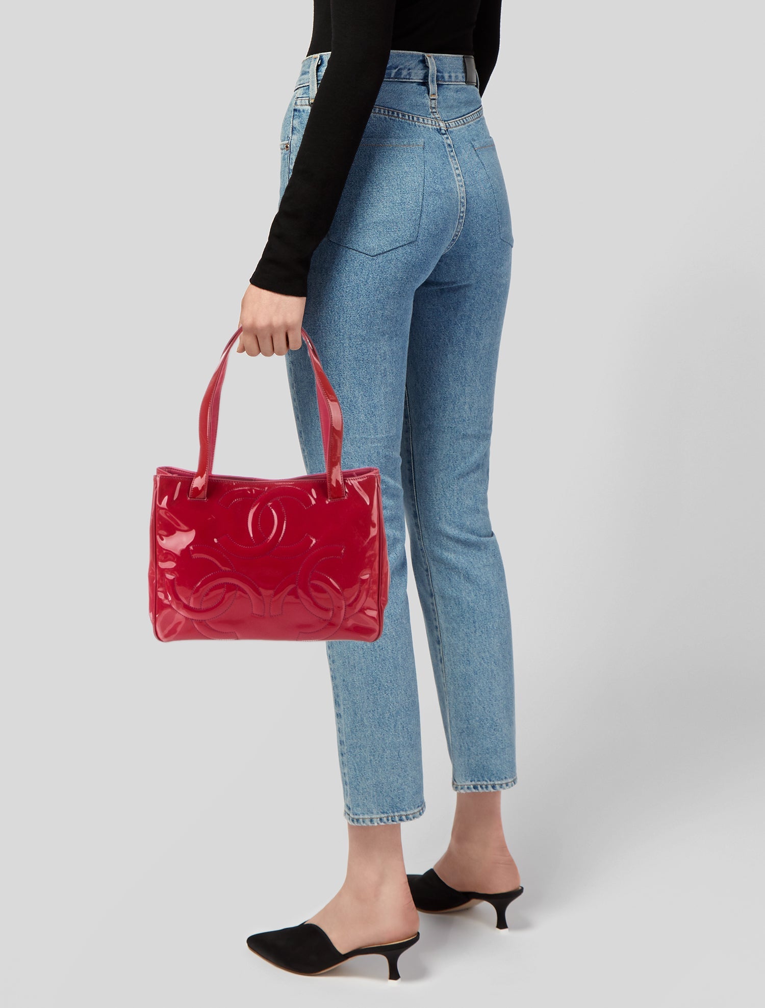 Chanel Patent Triple CC Tote