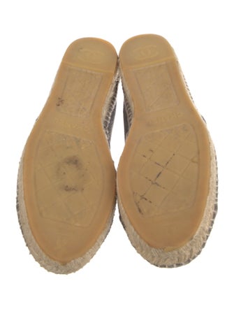 Chanel Interlocking CC Logo Suede Espadrilles