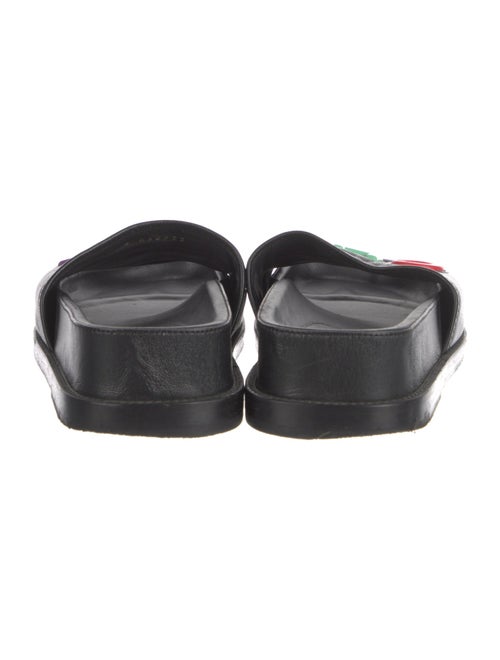 Chanel Lambskin Graphic Print Slides