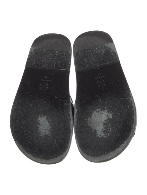 Chanel Lambskin Graphic Print Slides