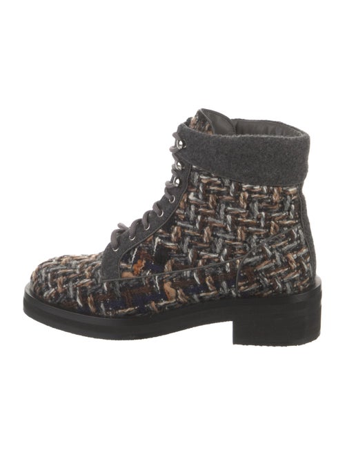 Chanel 2015 Interlocking CC Logo Combat Boots