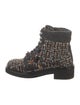 Chanel 2015 Interlocking CC Logo Combat Boots