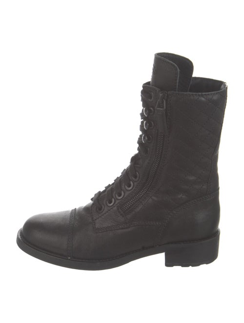 Chanel 2015 Interlocking CC Logo Combat Boots