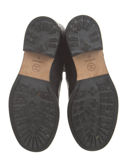 Chanel 2015 Interlocking CC Logo Combat Boots