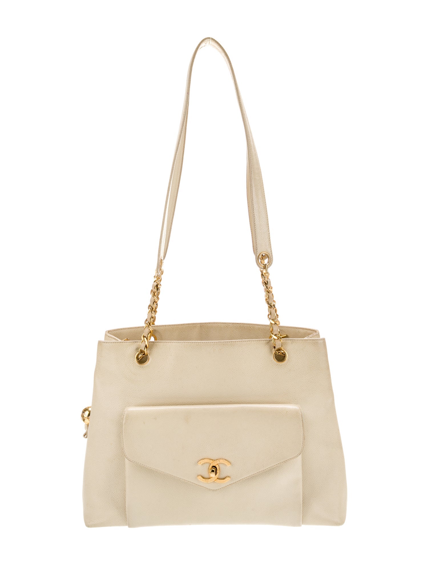 Chanel Caviar CC Chain Tote