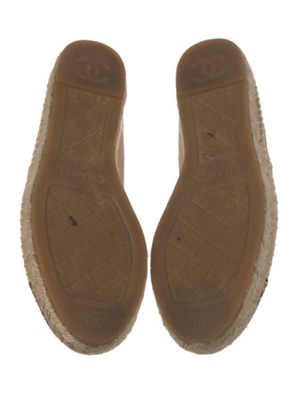 Chanel Interlocking CC Logo Lambskin Espadrilles