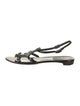 Chanel Interlocking CC Logo Patent Leather Slingback Sandals