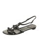 Chanel Interlocking CC Logo Patent Leather Slingback Sandals