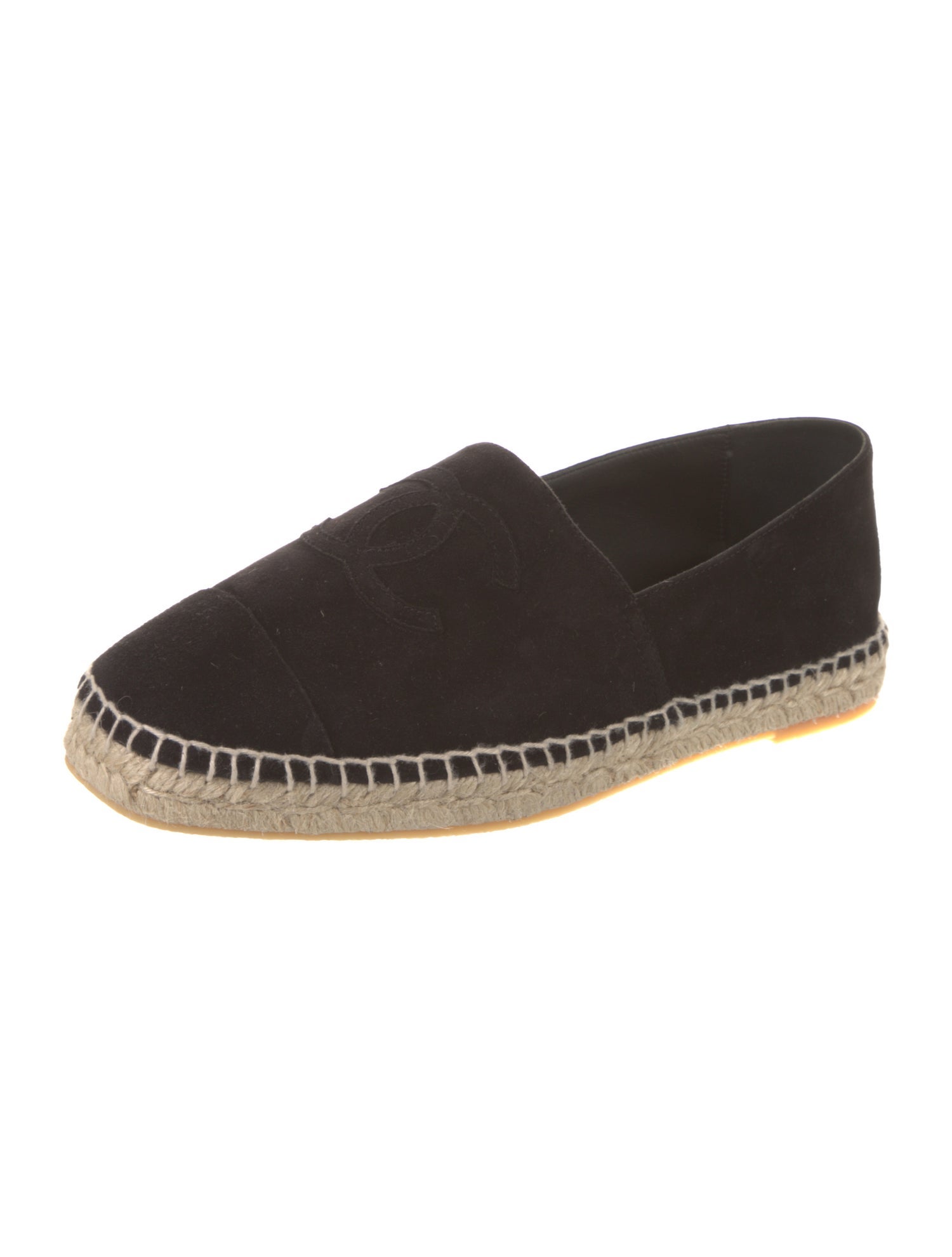 Chanel Interlocking CC Logo Suede Espadrilles
