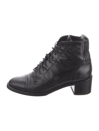 Chanel 2019 Interlocking CC Logo Combat Boots