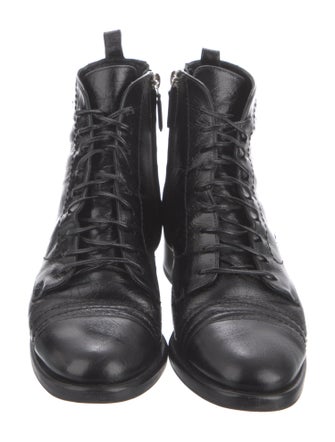Chanel 2019 Interlocking CC Logo Combat Boots
