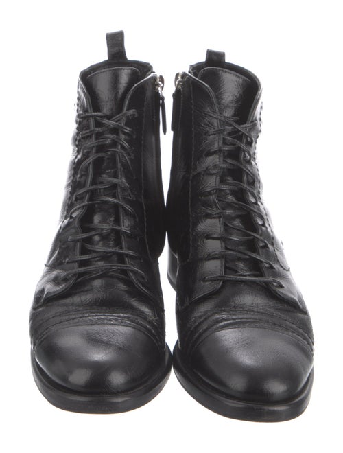Chanel 2019 Interlocking CC Logo Combat Boots