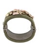 Chanel Faux Pearl, Fabric & Enamel Bangle Bracelet
