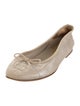 Chanel Interlocking CC Logo Suede Ballet Flats